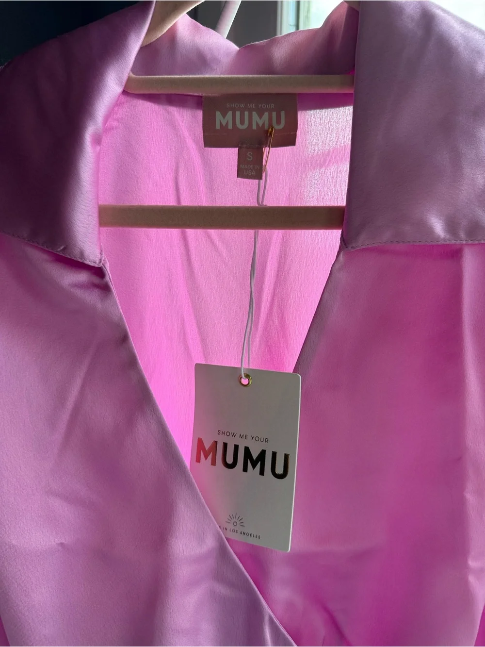 NWT - Show Me Your MuMu Satin Wrap Mini Dress